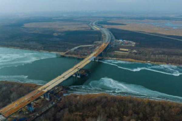 Строительство моста в Аксайском районе. Фото компании Росавтодор