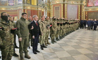 Проводы казаков соборе. Фото министерства региональной политики и массовых коммуникаций Ростовской области