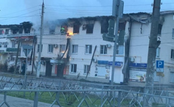 Последствия пожара в Зернограде. Фото из Telegram-канала «Зерноградка»