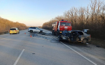 Место одного из ДТП. Фото отдела пропаганды Госавтоинспекции по Ростовской области