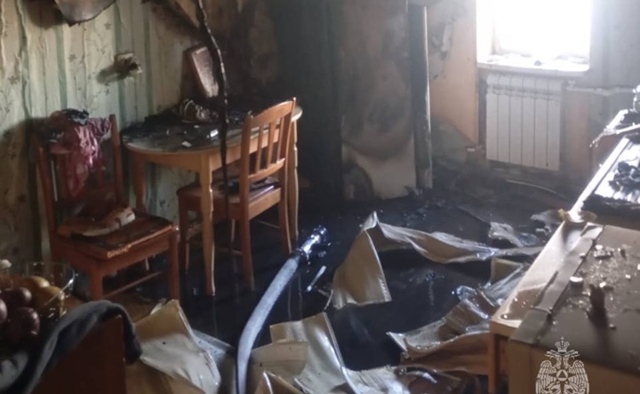 На месте одного из пожаров. Фото пресс-службы ГУ МЧС по Ростовской области