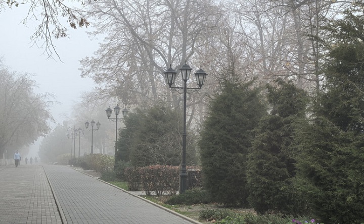 Туманный Петровский бульвар. Фото Романа Гурина