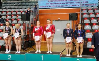 Победительницы соревнований по прыжкам на батуте. Фото telegram-канала СШОР №9