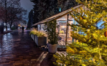 Дождливый Петровский бульвар. Фото Романа Гурина