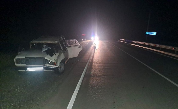 Место ДТП. Фото пресс-службы МО МВД «Азовский»