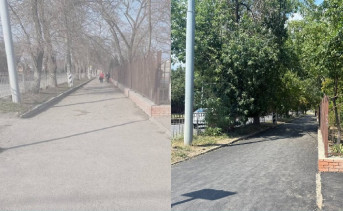 Ремонт тротуара. Фото пресс-службы администрации Таганрога