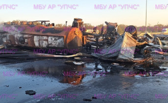 Место ДТП. Фото telegram-канала МБУ АР «УПЧС (112 Аксайского района)