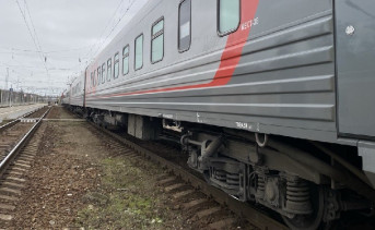 Пассажирский поезд на станции. Фото для иллюстрации ruffnews.ru