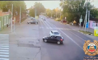 Место ДТП. Скриншот видео пресс-службы Госавтоинспекции Ростовской области