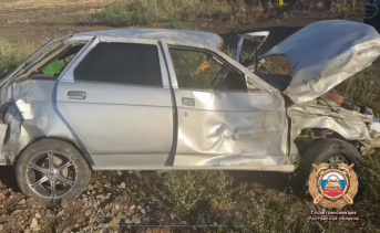 Место ДТП. Фото отдела пропаганды УГАИ по Ростовской области