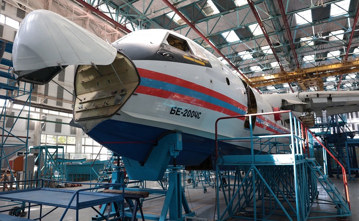 Самолёт-амфибия БЕ-200. Фото пресс-службы губернатора Ростовской области