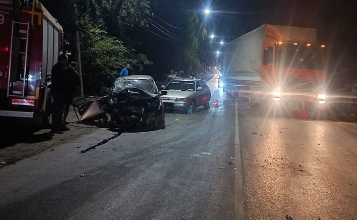 Место ДТП. Фото пресс-службы Госавтоинспекции по Ростовской области