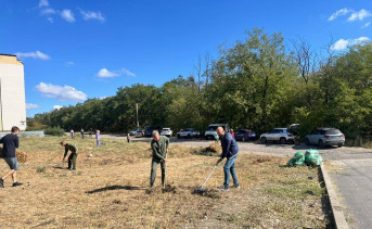 Субботник в Таганроге. Фото telegram-канала Светланы Камбуловой