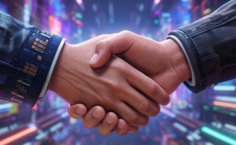 Рукопожатие. Иллюстрация ПАО «Ростелеком»