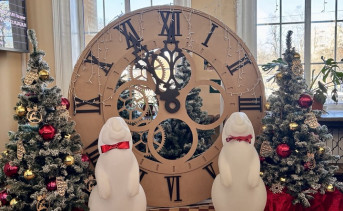 Праздничные инсталляции на вокзале Таганрог 1