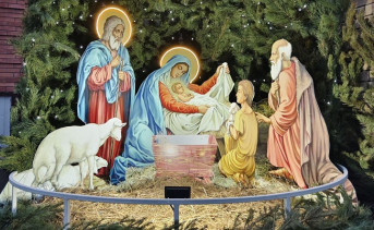 Рождественский вертеп в Свято-Георгиевском храме. Фото иерея Бориса Гущина
