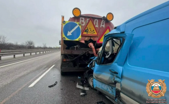 Место ДТП. Фото пресс-службы Госавтоинспекции Ростовской области