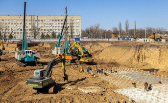 Свайное основание. Фото управления информационной политики правительства Ростовской области