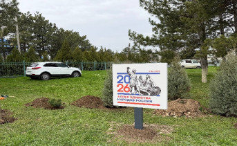 Аллея единства народов России. Фото пресс-службы администрации Азовского района