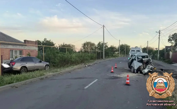Место ДТП. Фото пресс-службы Госавтоинспекции Ростовской области